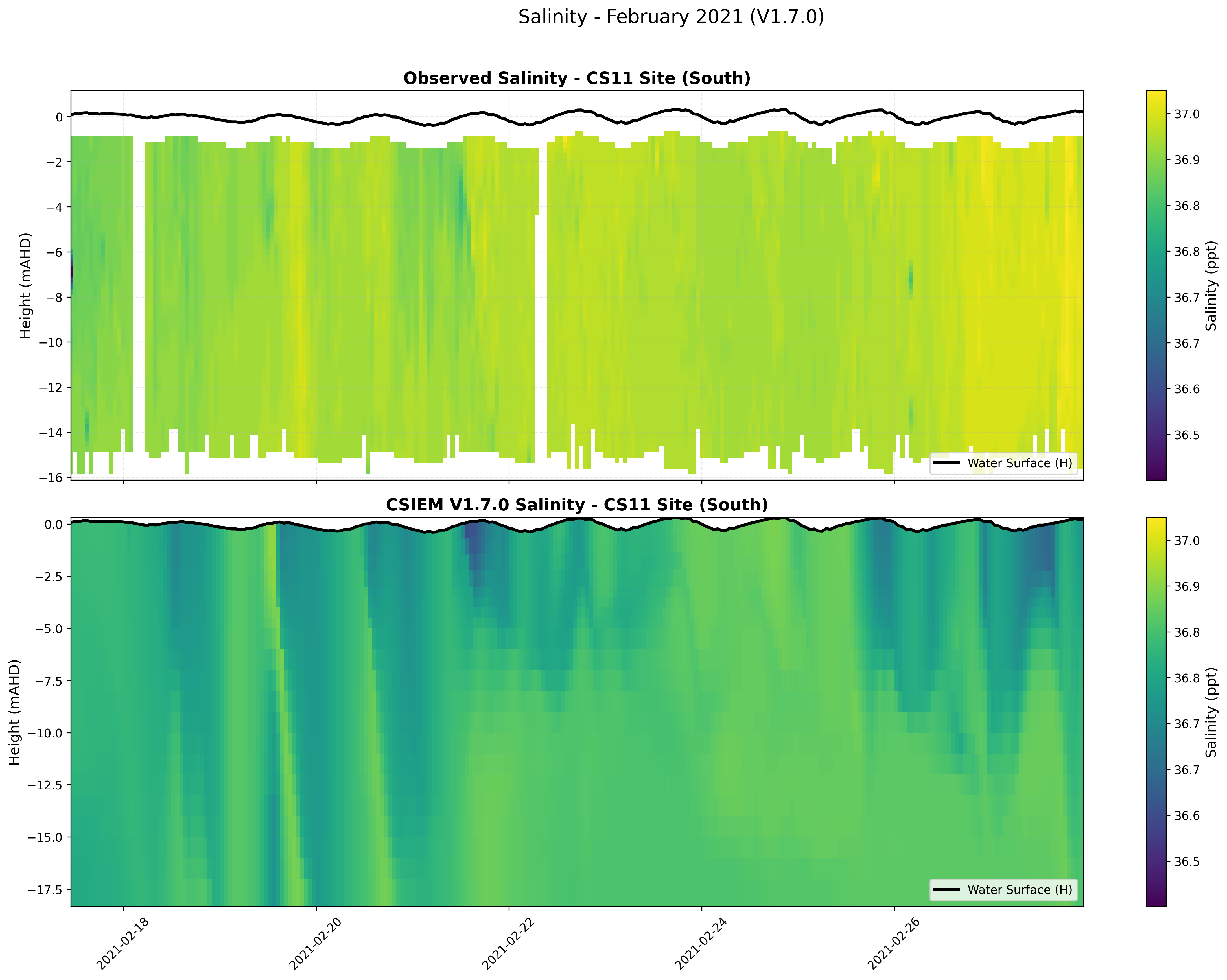 CS11 Site (South) — Salinity — Feb 2021